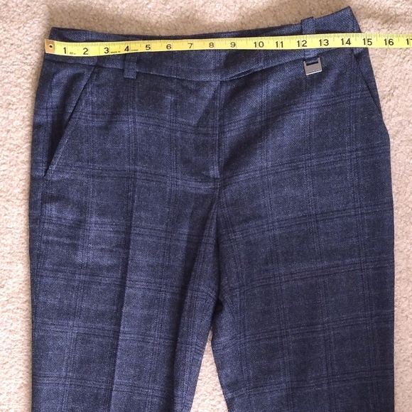 Luisa Spagnoli Blue Plaid Trouser NWOT - Picture 6 of 10